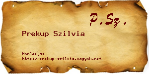 Prekup Szilvia névjegykártya