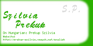 szilvia prekup business card